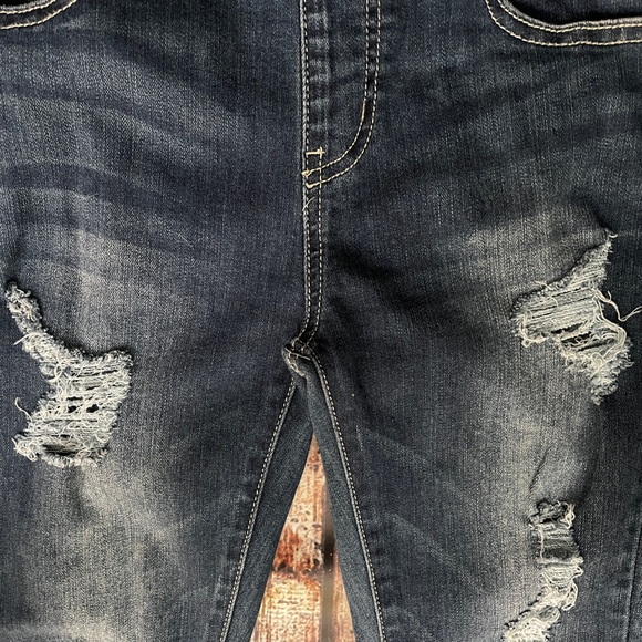 M. Rena Stretch Denim Distressed Skinny Jeans - Picture 3 of 6